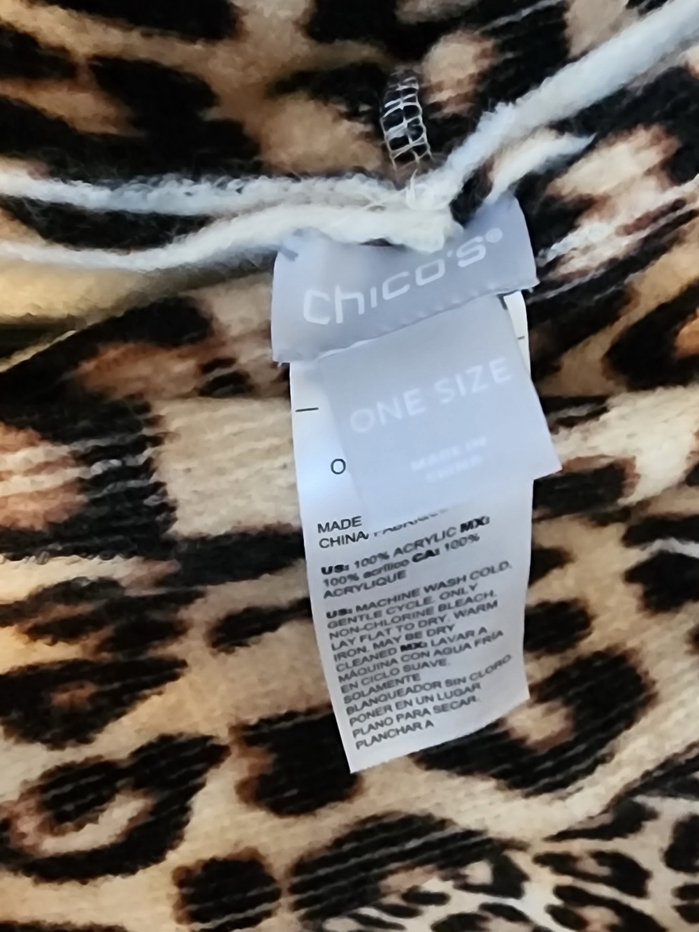 Chico's One Size Leopard Print Pullover - Brown & Black